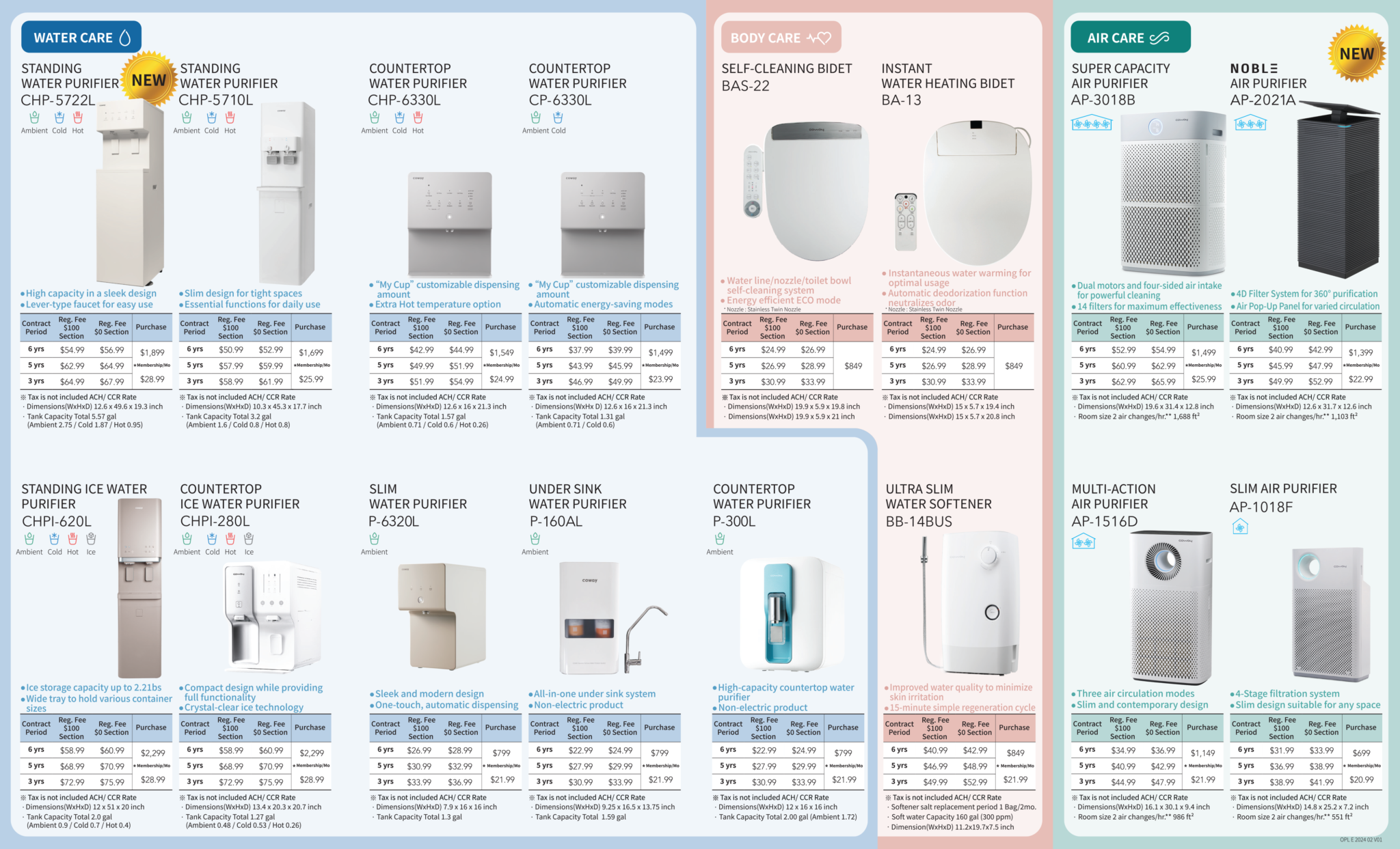 Coway 2024 Pricelist Coway